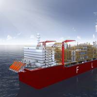 An artist's impression of the Coral South FLNG unit. Photo: © Lloyd's Register