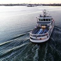 An autonomous ferry during sea trials (ABB)