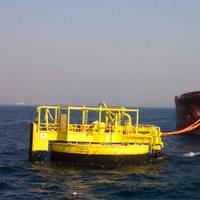 An example of a CALM buoy in operation (Credit: IMODCO Terminals)