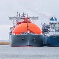 An LNG Tanker next to an FSRU unit - Image for illustration only  / Credit: KKF/AdobeStock