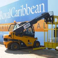 An SCH operator loads stores on the new Royal Caribbean International cruise ship Anthem of the Seas