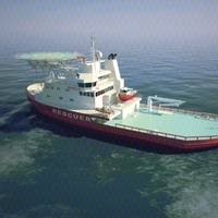 Arctic Oil Spill Icebreaker: Image courtesy of Aker Arctic Technology