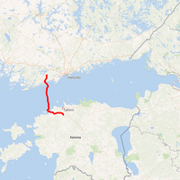 Approximate location of Balticconnector between Finland and Estonia. - Credit: Wikimedia Maps