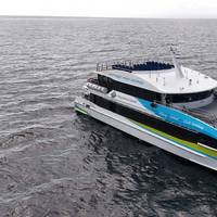 Austal Philippines has delivered the Incat Crowther-designed “Ocean Master” to Rottnest Fast Ferries, of Hillarys Western Australia (Image: Austal Philippines)