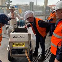 Australian Pump, an Australian designer and manufacturer of high-pressure cleaning equipment, was chosen to design and build 4,000 psi high pressure water blasters for Sydney’s Garden Island Dockyard. 