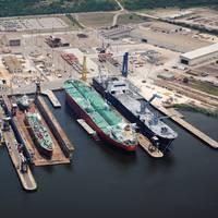 BAE Systems’ Mobile shipyard is adjacent to the 42 foot deep ship channel on Mobile Bay with direct access to and from the GOM. 