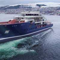 Berge Myrene The build no 370 is a 116 metre long Expedition Support Vessel. Photo