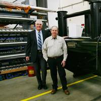 Blaine Dempke (L) and LeCoque started working with Markey as teenagers and rose through the engineering department and machine shop ranks. They took over management of the company in 1996 and bought out the Markey family in 1999.Photo courtesy Markey Machinery