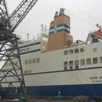 Bore Song left Fayard dry docks with open loop in operation. (Photo: DeltaLangh)