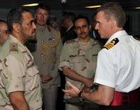 Capt Guy Robinson Shows Saudi Naval Personnel Around: Photo credit MOD