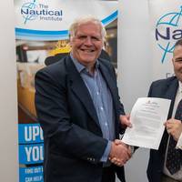 Capt John Lloyd (left), CEO of the Nautical Institute with Capt Matthew Schanck, Chairperson of the Maritime Search and Rescue Council.