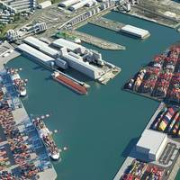 CGI of completed Liverpool2 container terminal