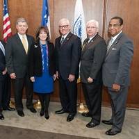 Chairman, Janiece Longoria and the Port Commission of the Port of Houston Authority with new Executive Director Roger Guenther