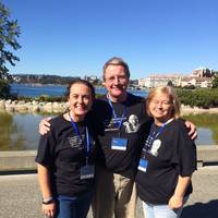 Chrystie Benson, Helm Operations and Pat and Sandy Folan, Tug and Barge Solutions. Photo: Helm Operations Software Inc.