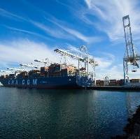 CMA CGM containership at the Port of Long Beach (Photo courtesy of the Port of Long Beach)