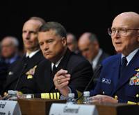 Coast Guard Commandant Adm. Bob Papp testifies on at the Senate Committee Senate Committee on Foreign Relations at a hearing on the Law of the Sea Convention. U.S. Coast Guard photo by Petty Officer 2nd Class Patrick Kelley.