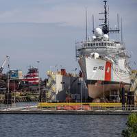 Colonna’s Shipyard has historically deftly balanced commercial and government ship construction and repair work. Image courtesy Colonna's Shipyard