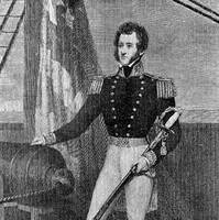Commodore Robert F. Stockton, Halftone reproduction of a 19th Century engraving, printed by Carruth & Carruth, Oakland, California, for the Sloat Memorial Association of Oakland. The original engraving was based on a painting on ivory owned by Commodore Stockton's son, the Hon. John P. Stockton. ( U.S. Naval Historical Center Photograph.)