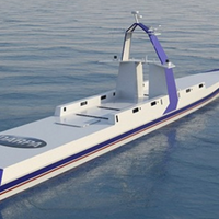 Concept design for NOMARS Defiant unmanned ship (Image: DARPA)