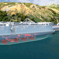 Concept illustration of a large vessel powered by fuel cells. Image credit: ABB 