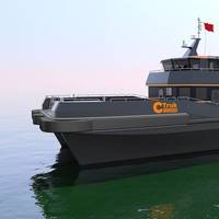 CTruk Semi-SWATH26 Crew Transfer Vessel (CTV) concept render (Image courtesy of CTruk)