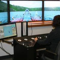 Cutter dredge simulator with three 42" (107 cm) screens