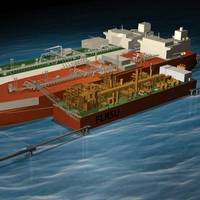 Depiction of the world’s first Floating LNG Liquefaction, Regasification and Storage Unit (FLRSU). FIle Photo: Marinelink