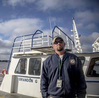 Dillon Entrekin, port engineer at Louisiana’s Belle Chasse Marine Transportation.
