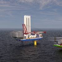 DNV issues an Approval in Principle to Friede and Goldman’s Windsetter 156 Class Wind Turbine Installation Vessel with Optional BargeRack Feeder Barge System design, pictured here with and without the optional system. Image courtesy of Friede and Goldman.