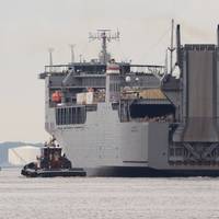 Dod File Photo: M/V Cape Ray outbound to deployment.