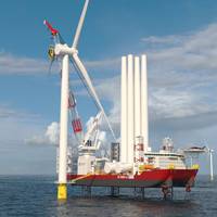 Dominion Energy’s new Wind Turbine Installation Vessel, due for delivery by the end of 2023, will be built by Keppel AmFELS and fitted with Kongsberg Maritime’s field-proven integrated solution for WTIV operation - Credit: Kongsberg Maritime