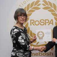 Dr. Mary O’Mahony, RoSPA Trustee and Gary Holland, CWind SHEQ Manager (Photo courtesy of CWind)