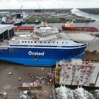 ECO Edison, the first U.S.-built wind farm service operations vessel (Photo: Ørsted) 