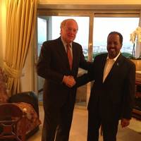 Eni’s CEO, Paolo Scaroni and The President of the Federal Republic of Somalia, Sheikh Hassan Mohamud.