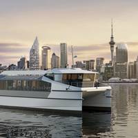 EV Maritime’s EVM200 battery electric commuter fast ferry, of which the first two are nearing completion in New Zealand for public transportation authority Auckland Transport. (Image: EV Maritime)