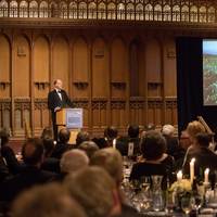 Explorer Sir Ranulph Fiennes at the IMarEST's annual dinner at the Guildhall