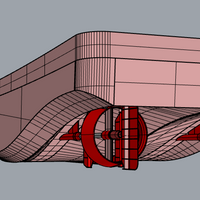 Figure 1 – Pushboat hull (Image: HydroComp)