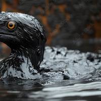 File image: An oil soiled Sea bird struggles after a coastal oil spill. (c) ChrisTYCat Adobestock