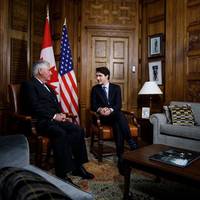 File photo: Canadian Prime Minister Justin Trudeau meets with U.S. Secretary of State Rex Tillerson in Ottawa in December 2017 (Photo: Government of Canada)