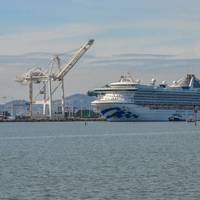 File photo: The coronavirus-hit Grand Princess arrives to the Port of Oakland in March (Photo: Port of Oakland)