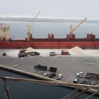 File photo: The Federal Schelde dropping off a load of salt at the Port of Johnstown in 2019. (Photo: Port of Johnstown)
