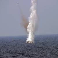 File photo: U.S. Navy personnel detonate a floating mine during an exercise in the Gulf of Mexico (U.S. Navy photo by Patrick Connerly)