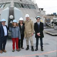 Fincantieri welcomes University of Wisconsin-Madison Chancellor to Marinette shipyard. Credit: Fincantieri Marinette Marine
