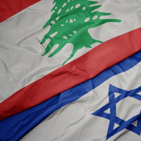 Flags of Lebanon and Israel (Credit:luzitanija /AdobeStock)