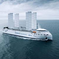 Jifmar-group-library.jpg The 121 metres long Canopée vessel with its hybrid propulsion of two diesel engines and four OceanWings®.
© Jifmar Group Library / Tom Van Oossanen