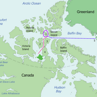 Franklin's Lost Expedition Map:Image credit Wiki CCL
