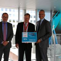 From left to right: Mark Guenter, Key Client Manager, Maersk Line; Michael Hansen, Global Head of Sales, Maersk Line; Cas Pouderoyen, Senior Vice President for Global Ocean Freight, Agility Logistics; Vincent Clerc, CCO, Maersk Line