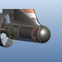 GE’s Inovelis pump jet is a breakthrough in electrical thruster design and provides higher efficiency over a wider range of operations and in dynamic positioning. Photo: GE