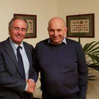 Giorgio Rizzo, Executive Vice President Fincantieri Services and Emanuele Grimaldi, CEO of Grimaldi Group. Photo courtesy Fincantieri