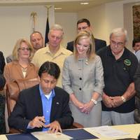 Governor signs tax bill: Photo credit: State of Louisiana